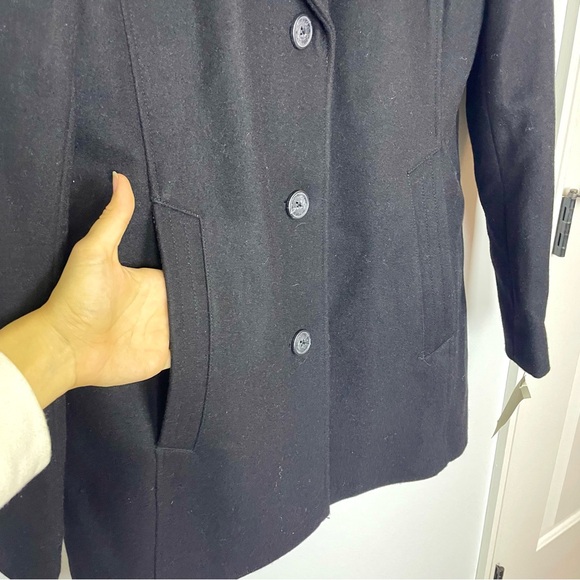 NWT Marc New York Wool Blend Borlange Collared Peacoat Black Women's Size 12 - Picture 7 of 13